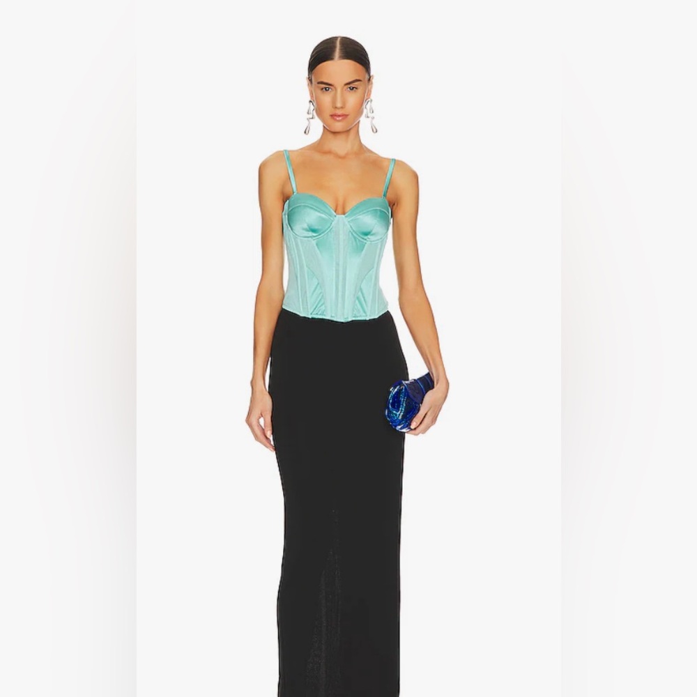 FLEUR DU MAL
Silk And Mesh Bustier Top                       Brand New with Tags